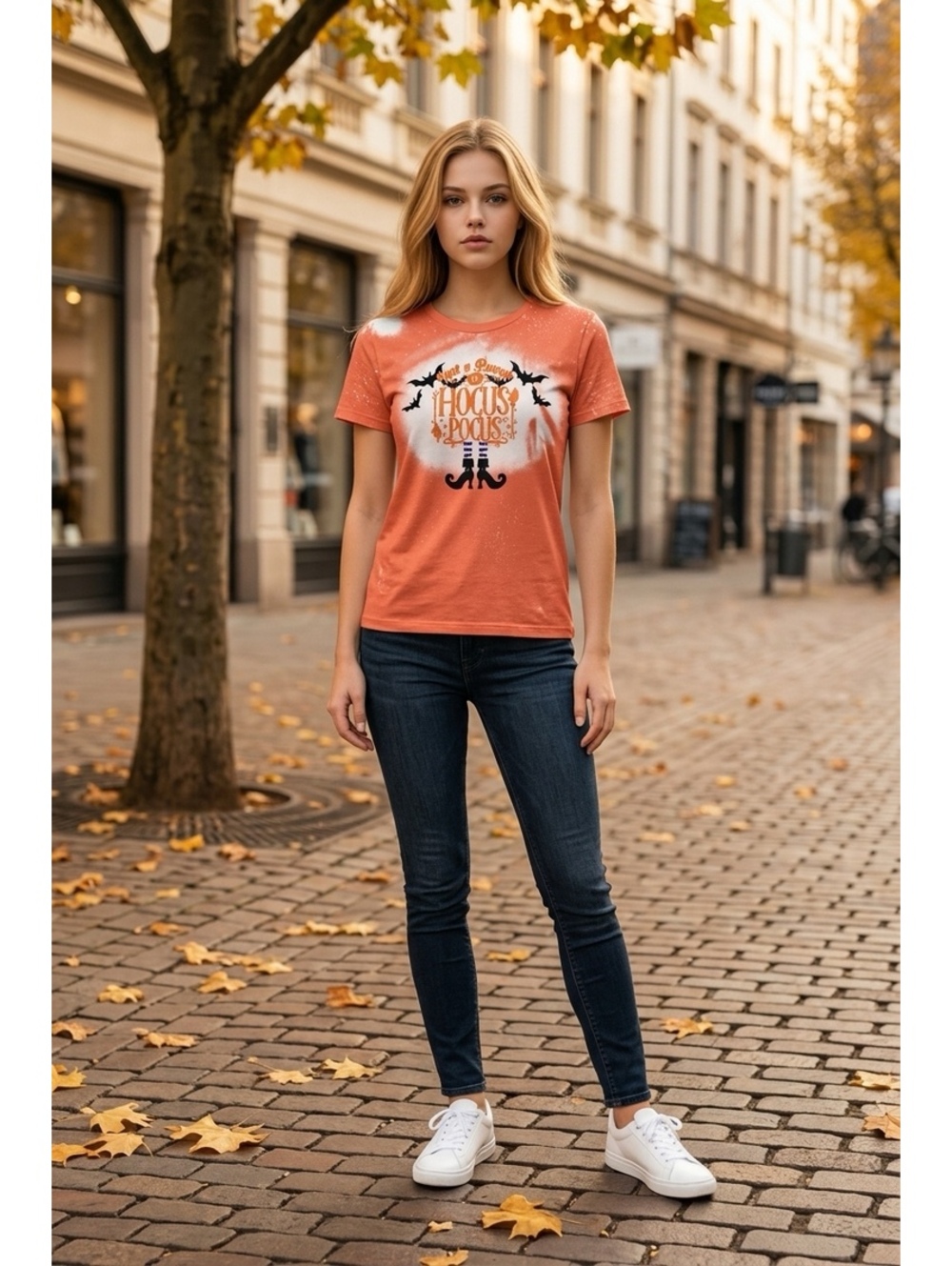 Orange Halloween 'Just a Bunch of Hocus Pocus' Graphic T-Shirt
